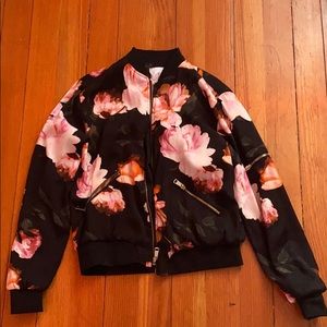 floral bomber jacket